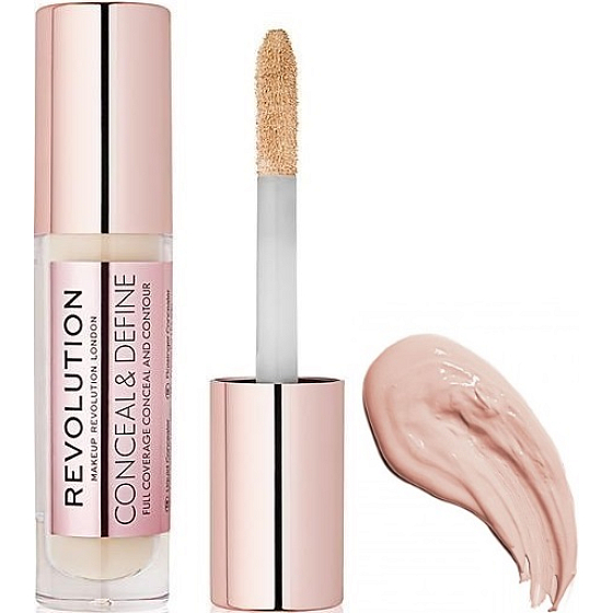 Makeup Revolution Conceal & Define Concealer tekutý korektor C0,5 3,4 ml