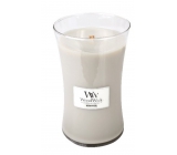 WoodWick Warm Wool - Hřejivá vlna vonná svíčka s dřevěným knotem a víčkem sklo velká 609,5 g