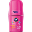 Nivea Sun Kids OF 50+ růžové barevné mléko na opalování v kuličce pro děti 50 ml