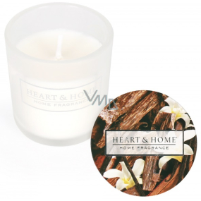Heart & Home Santalové dřevo a vanilka Sojová vonná votivní svíčka ve skle doba hoření až 15 hodin 5,8 x 5 cm