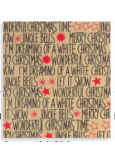Zoewie Dárkový balicí papír 70 x 150 cm Vánoční Simply The Best přírodní nápis Christmas