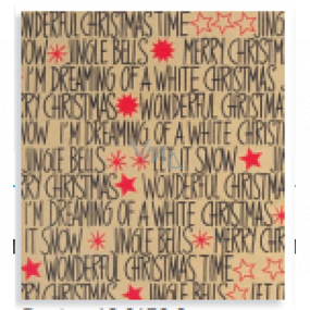 Zöwie Dárkový balicí papír 70 x 150 cm Vánoční Simply The Best přírodní nápis Christmas