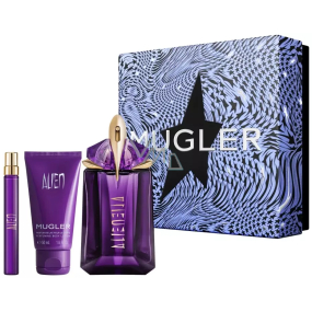 Thierry Mugler Alien parfémovaná voda 60 ml + parfémovaná voda 10 ml miniatura + tělové mléko 50 ml, dárková sada pro ženy