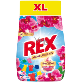 Rex XL Aromatherapy Color Orchid prášek na praní barevného prádla 45 dávek 2,475 kg