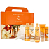 Sanctuary Spa Signature Pamper Parcel sprchový gel 75 ml + tělový peeling 50 ml + tělové mléko 75 ml + krém na ruce 30 ml + pěna do koupele 75 ml + mycí houba, kosmetická sada pro ženy