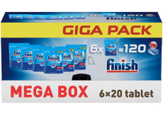 Finish PowerBall All in 1 Power Regular Mega box tablety do myčky 6 x 20 kusů