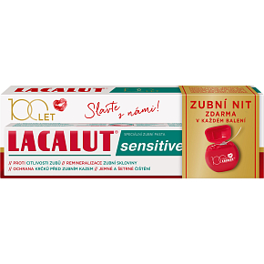 Lacalut Sensitive zubní pasta + zubní nit, 75 ml