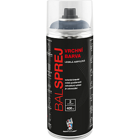 BALSPREJ vrchní univerzální akrylová barva ve spreji, RAL 7001 stříbrnošedá, 400 ml