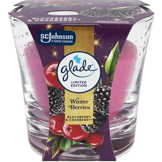 Glade Winter Berries vonná svíčka ve skle 112 g