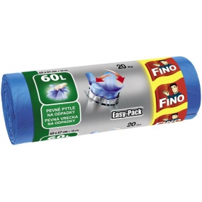 Fino Easy Pack Sáčky do odpadkového koše, 20 µm, 60 litrů, 60 x 67 cm, 20 kusů