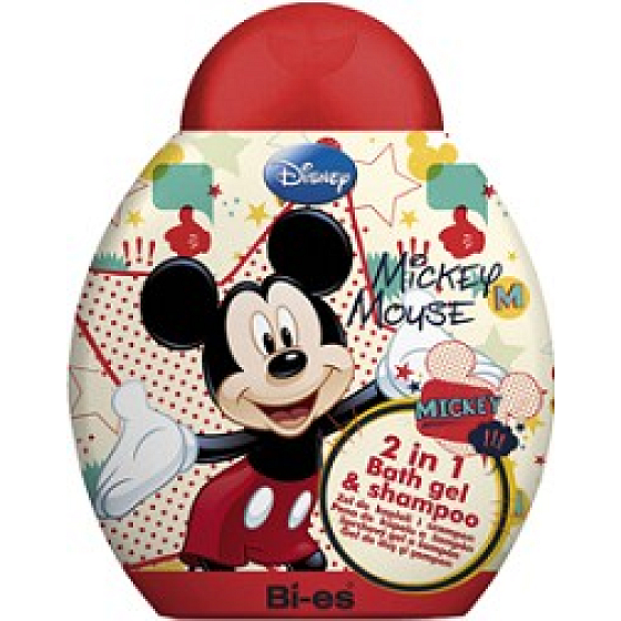 Disney Mickey Mouse 2v1 sprchový gel do koupele a šampón 250 ml