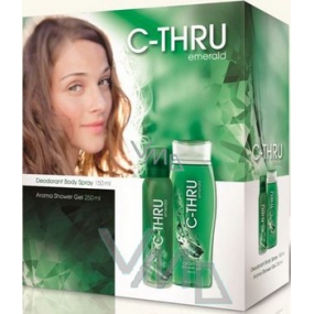 C-Thru Emerald sprchový gel 250 ml + deodorant sprej 150 ml, pro ženy dárková sada