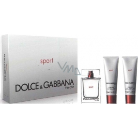 Dolce & Gabbana The One Sport toaletní voda 50 ml + balzám po holení 50 ml + sprchový gel 75 ml, dárková sada