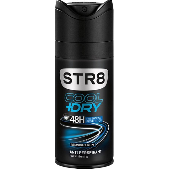 Str8 Cool + Dry Midnight Run 48h antiperspirant deodorant sprej pro muže 150 ml