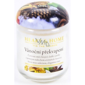 Heart & Home Vánoční překvapení Sojová vonná svíčka velká hoří až 70 hodin 310 g