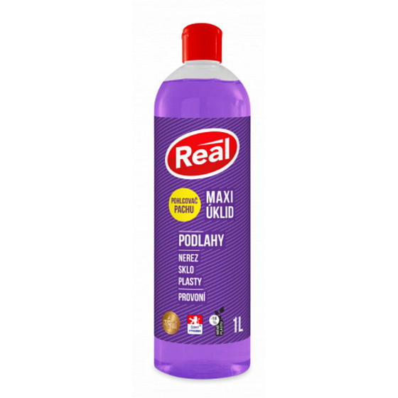 Real Maxi úklid Podlahy univerzální mycí prostředek s pohlcovačem pachu 1 l