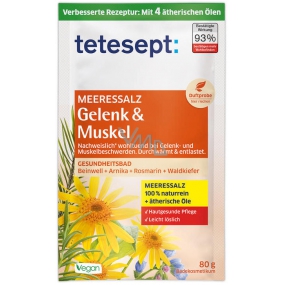 Tetesept Svaly a klouby mořská sůl do koupele 80 g