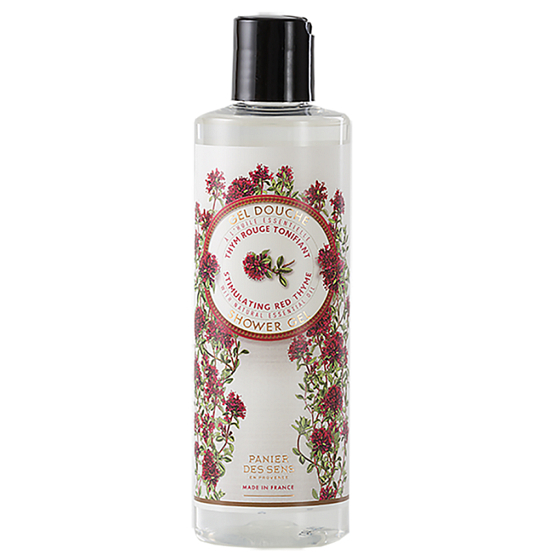 Panier des Sens Červený tymián omlazující a povzbuzující sprchový gel 250 ml