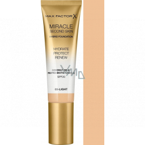 Max Factor Miracle Second Skin Hybrid Foundation make-up 03 Light 30 ml