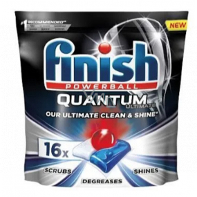 Finish Quantum Ultimate tablety do myčky, chrání nádobí a sklenice, přináší oslnivou čistotu, lesk 16 kusů