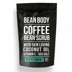 Bean Body Máta tělový peeling z kávových zrn pro muže 220 g