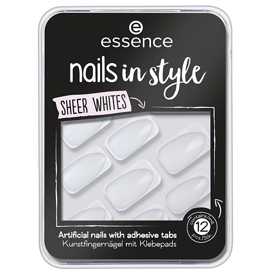 Essence Nails In Style umělé nehty 11 Blank Canvas 12 kusů