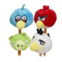 Angry Birds plyšová násadka na tužku/prstová hračka Žlutá 5 cm 1 kus