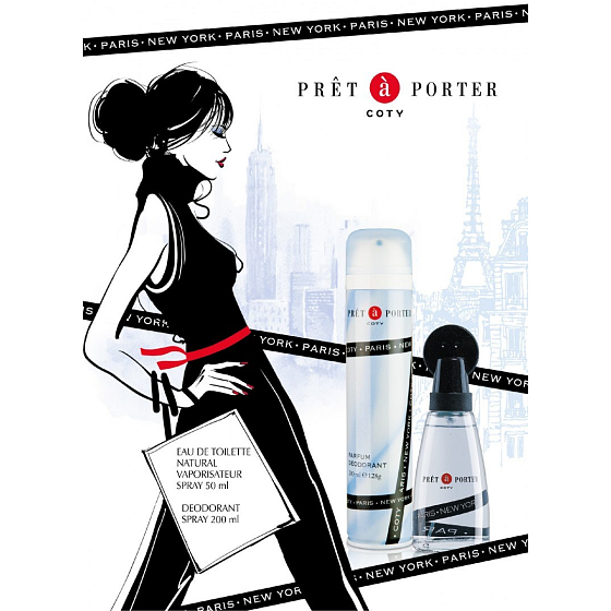 Pret a Porter Original toaletní voda 50 ml + deodorant sprej 200 ml, dárková sada pro ženy