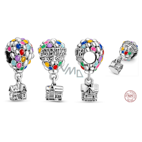 Charm Sterlingové stříbro 925 Disney Vzhůru do oblak - Létající dům s balónky, korálek na náramek