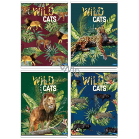 Ditipo Wild Cats sešit A5 linkovaný 52 listů různé motivy