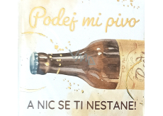 Albi Magnetka s ražbou Podej mi pivo a nic se ti nestane! 6,5 x 6,5 cm