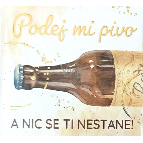 Albi Magnetka s ražbou Podej mi pivo a nic se ti nestane! 6,5 x 6,5 cm