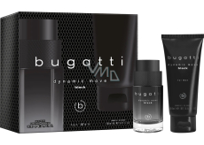 Bugatti Dynamic Move Black toaletní voda 100 ml + sprchový gel 200 ml, dárková sada pro muže