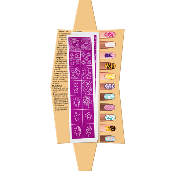 Essence Nail Art Stencils šablony na nehty 28 kusů