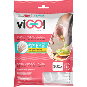 viGO jednorázové mikroténové rukavice, 100 ks viGO jednorázové mikroténové rukavice, 100 ks