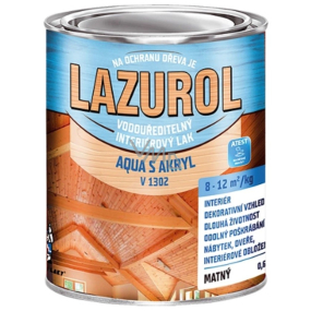 Lazurol Aqua S Akryl V1302 lak na dřevo mat 0,6 kg