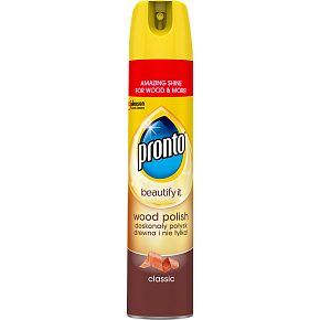 Pronto Wood Classic, sprej proti prachu chrání dřevo, leštěnka, 250 ml Pronto Wood Classic, sprej proti prachu chrání dřevo, leštěnka, 250 ml