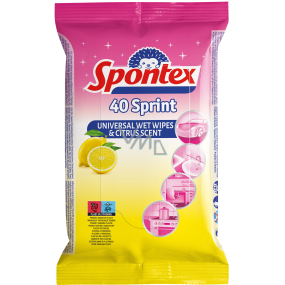 Spontex Sprint Citrus vlhčené univerzální utěrky 40 kusů