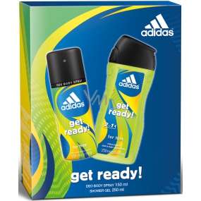 Adidas Get Ready! for Him deodorant sprej 150 ml + sprchový gel 250 ml, dárková sada