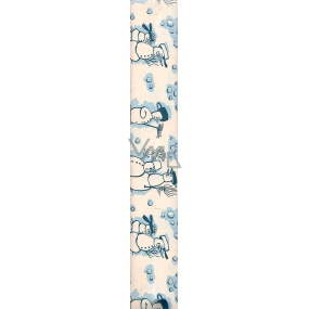 Nekupto Dárkový balicí papír 70 x 200 cm Vánoční Bílý modrý sněhulák