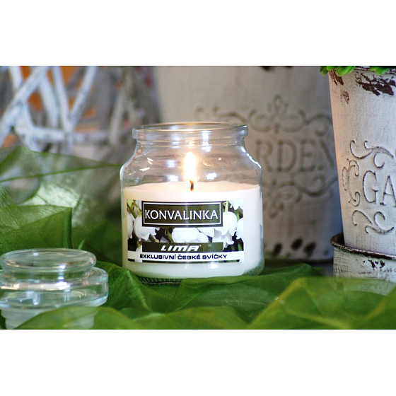 Lima Aroma Dreams Konvalinka aromatická svíčka sklenička s víčkem 120 g
