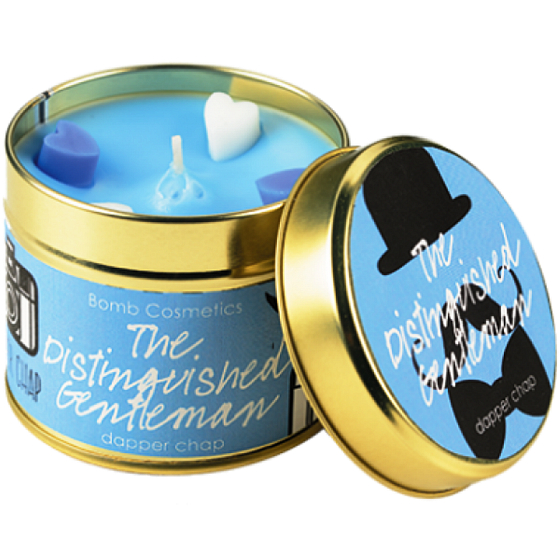 Bomb Cosmetics Distingovaný gentleman - The Distinguished Gentleman Vonná přírodní, ručně vyrobena svíčka v plechové dóze hoří až 35 hodin