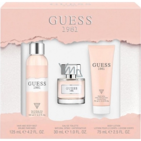 Guess Guess 1981 toaletní voda pro ženy 30 ml + tělová mlha 125 ml + tělové mléko 75 ml, dárková sada