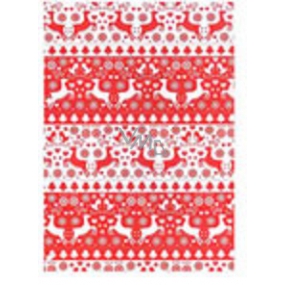Ditipo Dárkový balicí papír 70 x 500 cm Vánoční červeno-bílý