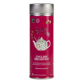 English Tea Shop Bio Černý čaj English Breakfast 15 kusů bioodbouratelných pyramidek čaje v recyklovatelné plechové dóze 30 g