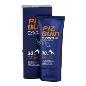 Piz Buin Mountain Suncream SPF30 hydratační krém chrání pokožku před sluncem, chladem a suchým větrem 50 ml