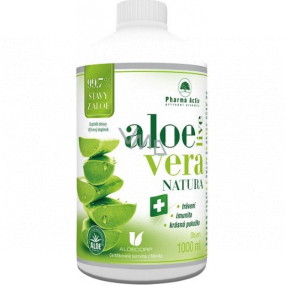 Pharma Activ AloeVera Life Natura obsahuje 99,5% šťávu z aloe, pro podporu obranyschopnosti, doplněk stravy 1000 ml
