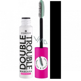 Essence Double Trouble řasenka pro maximální délku a objem extra black 12 ml