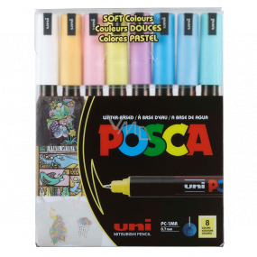 Posca Univerzální sada akrylátových popisovačů 0,7 - 1 mm Pastelové barvy 8 kusů PC-1MR