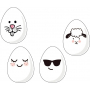 Velikonoční vodové obtisky na vajíčka Emoji 19 x 9 cm 1 arch